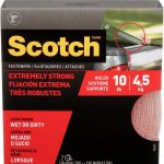 Scotch Extreme Fasteners, 1" x 10', Clear (RF6760) 2 Roll/Pack